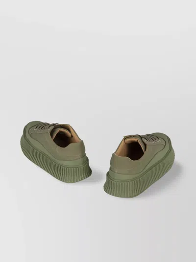 Jil Sander Canvas Platform Sneakers