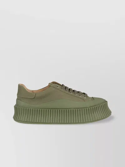 Jil Sander Canvas Platform Sneakers
