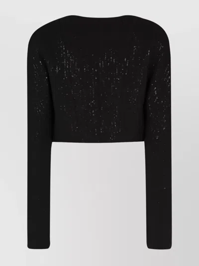 The Mannei Cropped Silk Jacket Sequin Embellishments