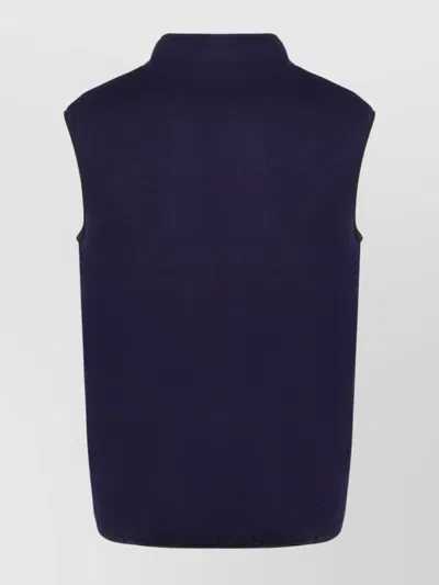 Aspesi Wool Vest Sleeveless High Collar