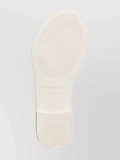 Moncler Flat Rubber Sole Slides In White