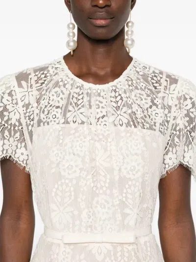 Self-portrait Floral Lace Midi Dress