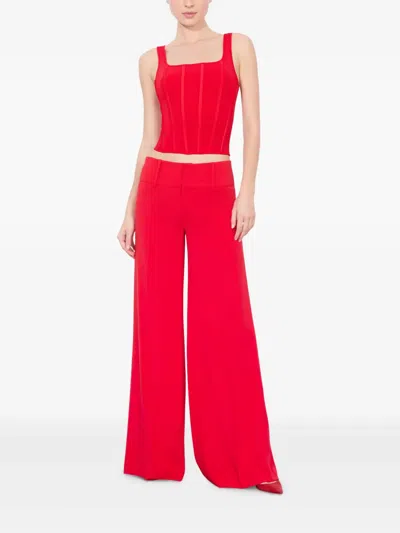 Alice And Olivia Sariah Corset Tank Top In Red