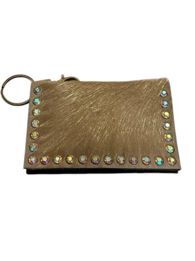 Keep It Gypsy Women's Hide With Crystals Wallet In Tan In Multi