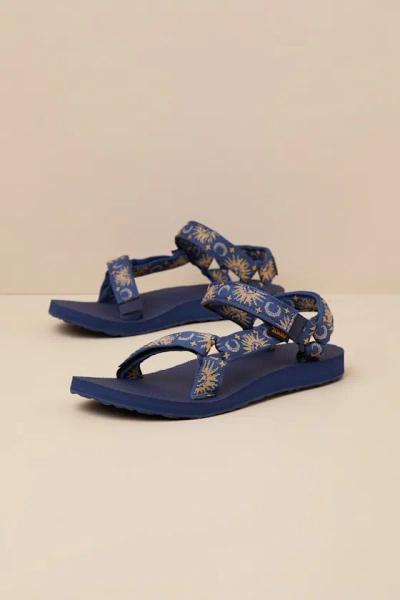 Teva Original Universal Blue Sun And Moon Sandals