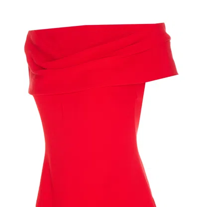 Solace London Short Dress Snow In Red