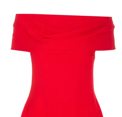 Solace London Short Dress Snow In Red