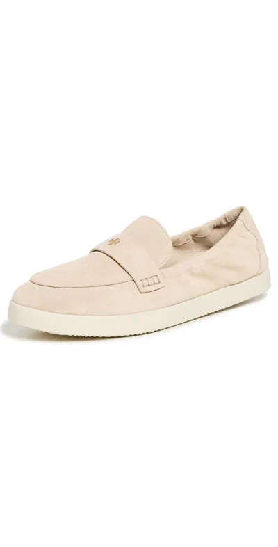 Tory Burch Ballet Sports Suede Loafers In Sand Dunes