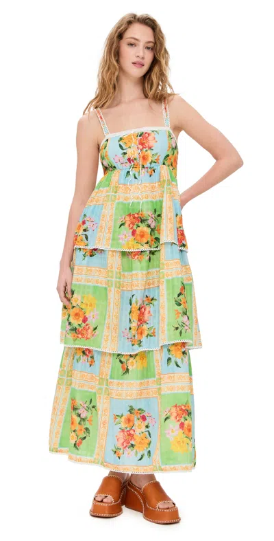 Show Me Your Mumu Peyton Midi Dress In Country Bouquet Print In Multi