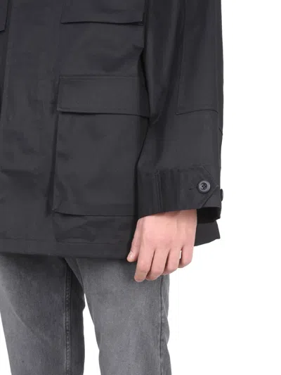 Balenciaga Classic Cargo Jacket With Shirt Collar In Black
