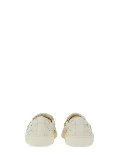 Bottega Veneta Sawyer Intrecciato Leather Low-top Sneakers In White