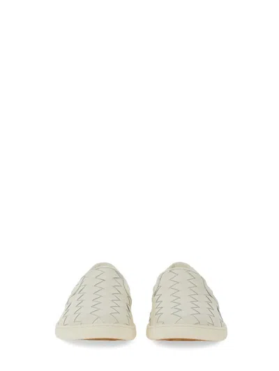 Bottega Veneta Sawyer Intrecciato Leather Low-top Sneakers In White