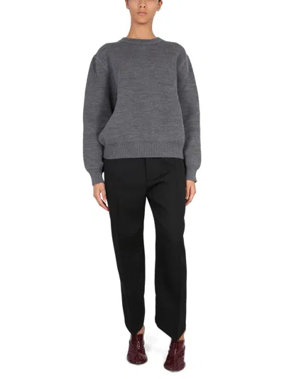 Bottega Veneta Cropped Cotton Trousers In Black