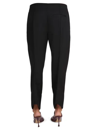 Bottega Veneta Cropped Cotton Trousers In Black