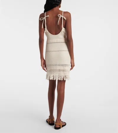 Isabel Marant Étoile 'aralia' White Dress With Round Collar On The Rear And Adjustable Shoulder Straps With Bows