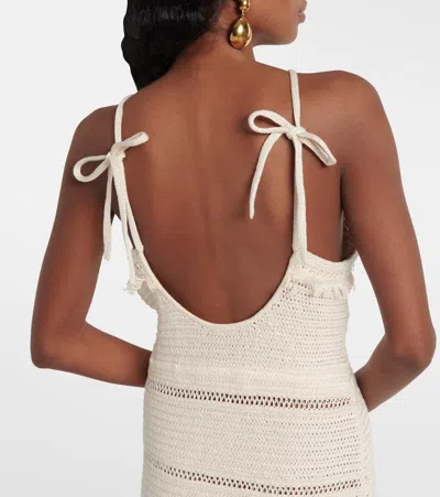 Isabel Marant Étoile 'aralia' White Dress With Round Collar On The Rear And Adjustable Shoulder Straps With Bows