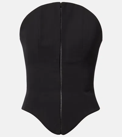 Alexander Mcqueen Top A Corsetto In Black