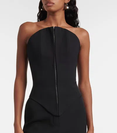Alexander Mcqueen Top A Corsetto In Black