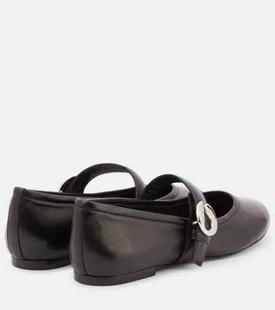 Coperni Leather Ballet Flats In Black