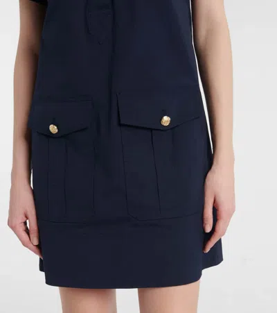 Veronica Beard Lucca Embellished Linen Shirt Dress In Black