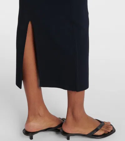 Veronica Beard Christa Halterneck Midi Dress In Black