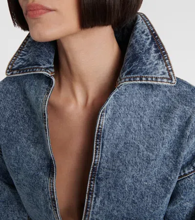 Alaïa Spiral Jacket In Blue