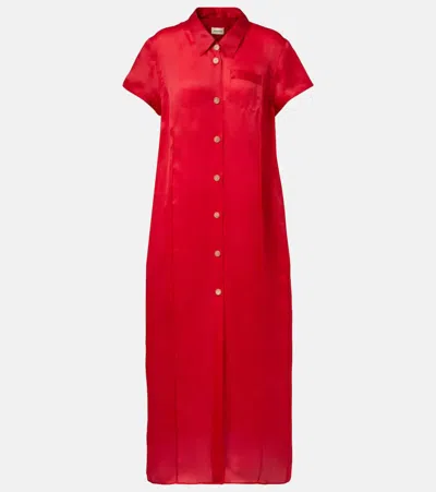 EFFY真丝和棉质欧根纱加长连衣裙