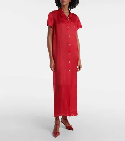 EFFY真丝和棉质欧根纱加长连衣裙