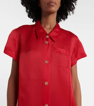 EFFY真丝和棉质欧根纱加长连衣裙