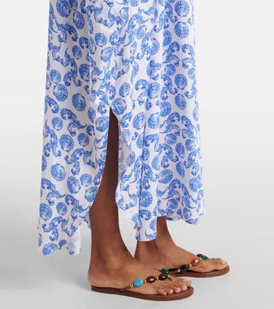 Melissa Odabash Vanessa Printed Kaftan In Blue