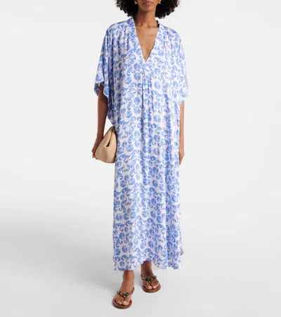 Melissa Odabash Vanessa Printed Kaftan In Blue