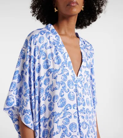Melissa Odabash Vanessa Printed Kaftan In Blue