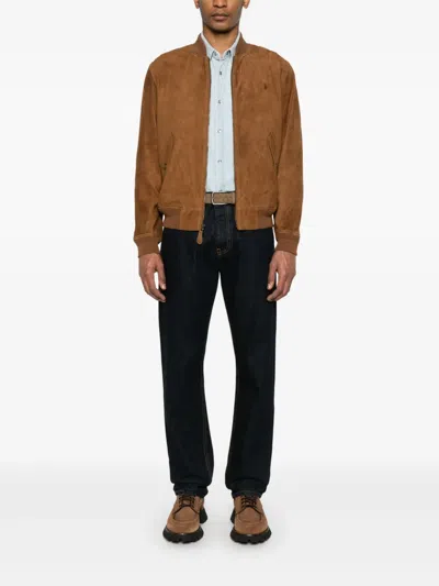 Polo Ralph Lauren Polo Pony-embroidered Jacket In Brown