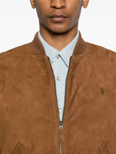 Polo Ralph Lauren Polo Pony-embroidered Jacket In Brown