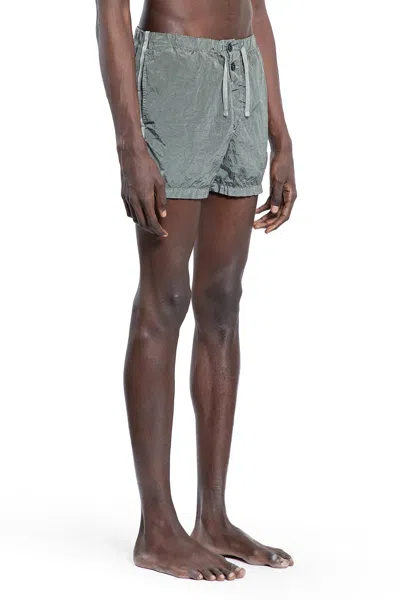 Stone Island Man Green Swimwear In Green