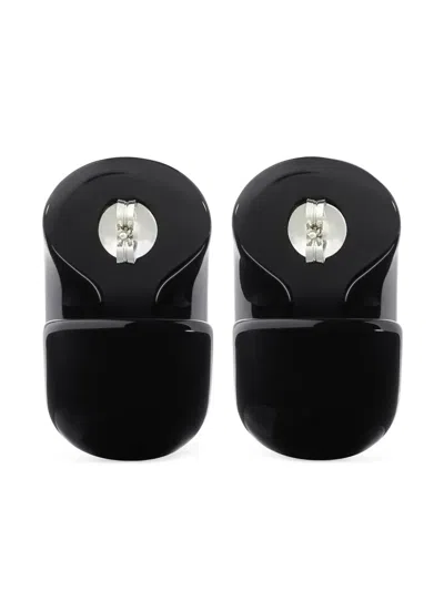 Courrèges Infinity Earrings In Black