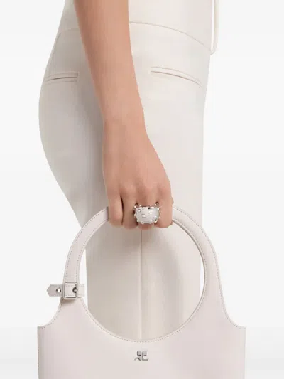 Courrèges Infinity Flecked Ring In Silver