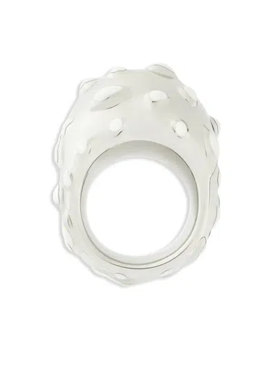 Courrèges Infinity Flecked Ring In Silver