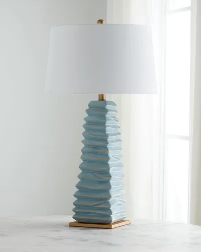 Old World Design Carley Soft Teal Table Lamp In Multi
