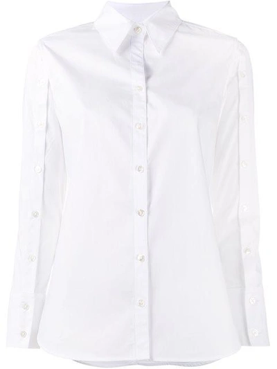 Shop Creatures Of The Wind Buttoned Sleeve Shirt In White