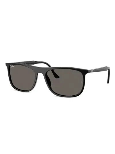 Ray Ban Rectangle-frame Sunglasses In Black