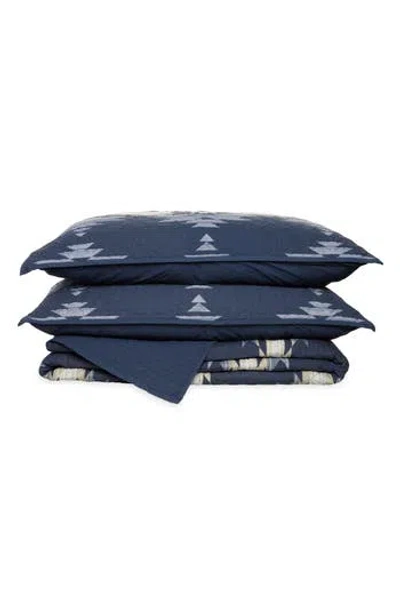 Pendleton Moonlit Mesa Cotton Coverlet & Sham Set In Blue