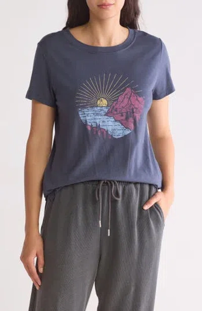 C&c California C & C California Julia Everyday Graphic T-shirt In Mood Indigo