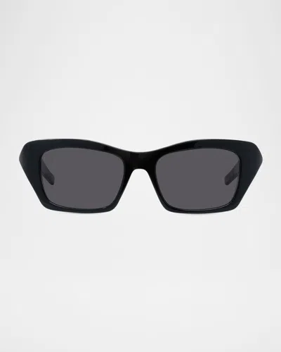 Givenchy 4g Liquid Rectangle Acetate Sunglasses In Sblksmk