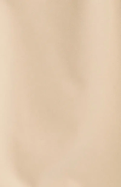 Save The Duck 'greta' Beige Trench Coat With Pointed Collar And Logo Patch On The Sleeve In Stardust Beige