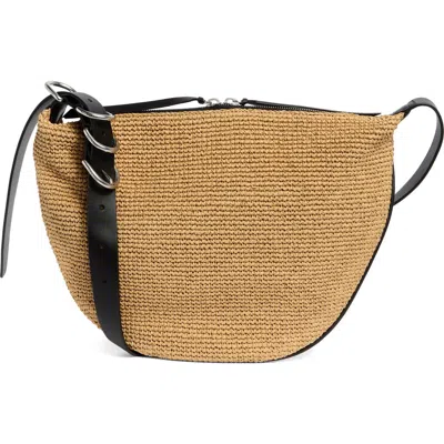 Rag & Bone Medium Mercer Woven Straw Hobo Bag In Natural