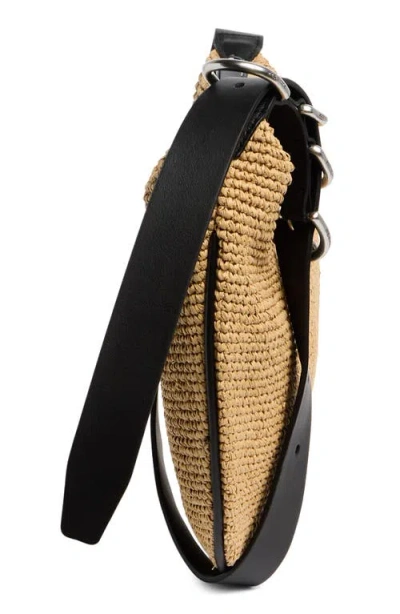 Rag & Bone Medium Mercer Woven Straw Hobo Bag In Natural