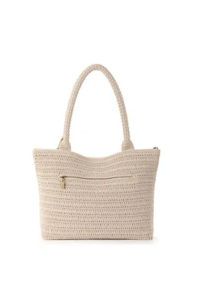 The Sak Classic Crochet Medium Tote Bag In Flower Ecru