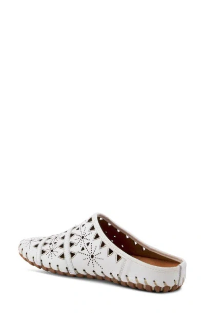 Spring Step Fusilade Leather Mule In White
