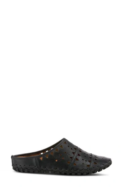 Spring Step Fusilade Leather Mule In Black